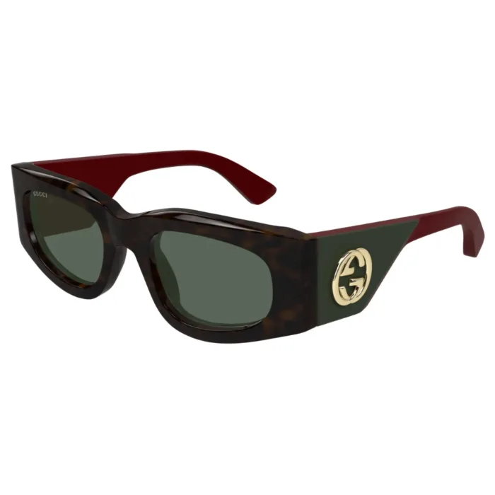 Gucci GG1664S Havana Red Green 002 51 21 - Image 2