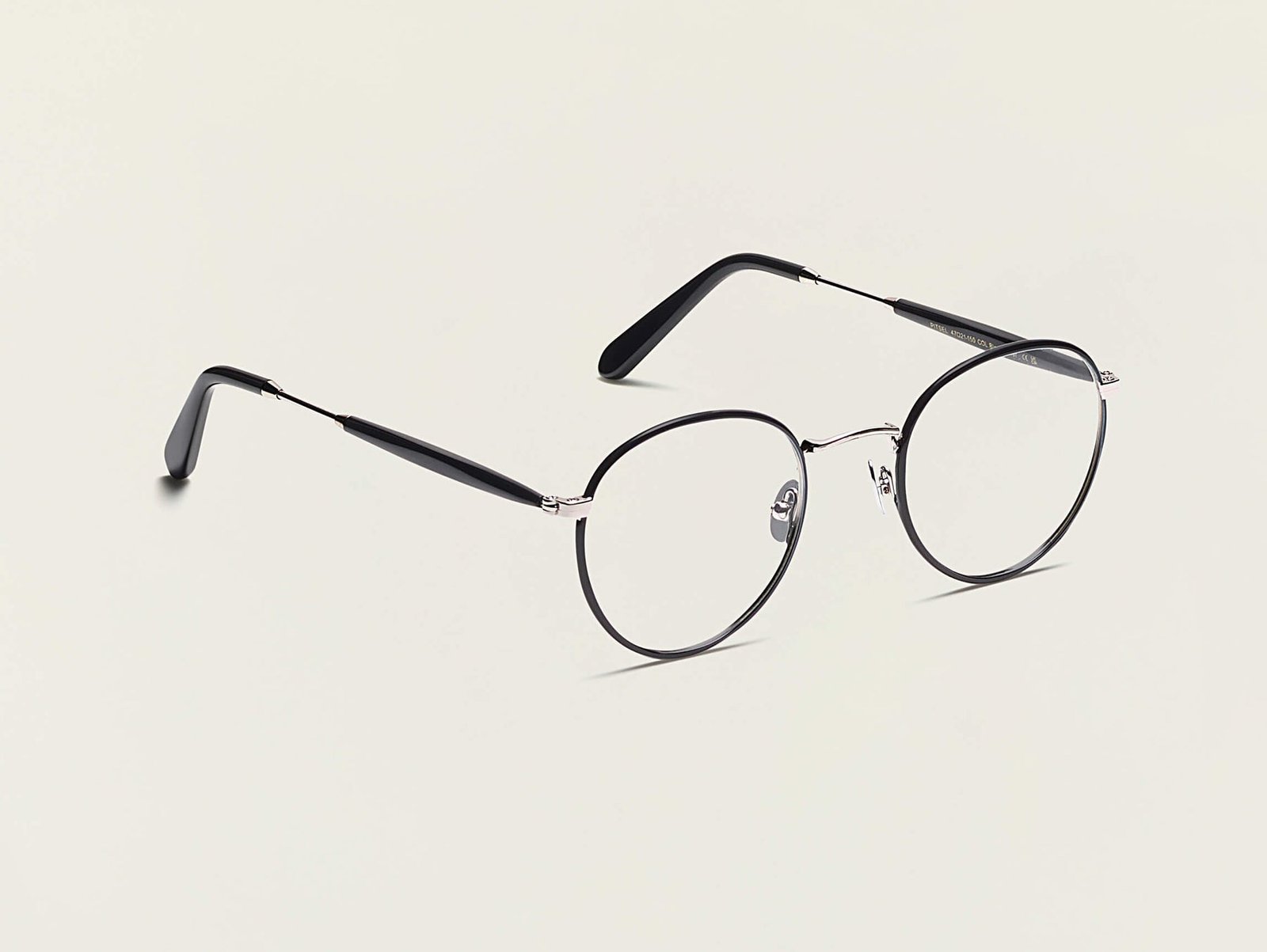 MOSCOT MOSC PITSEL   C-BLK SIL 150 BLACK 47 21