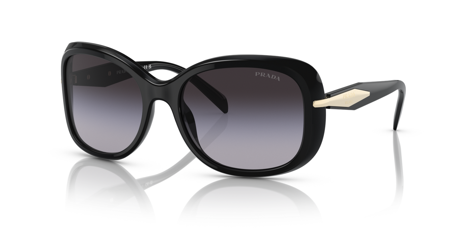 PRADA SPR04Z Black 1AB09S 57 18 135